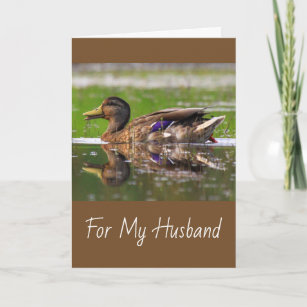 Carte d'anniversaire du mari Mallard Duck