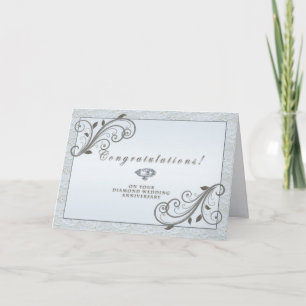 Carte d'anniversaire du Mariage diamant
