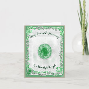 Carte d'anniversaire du Mariage Emerald