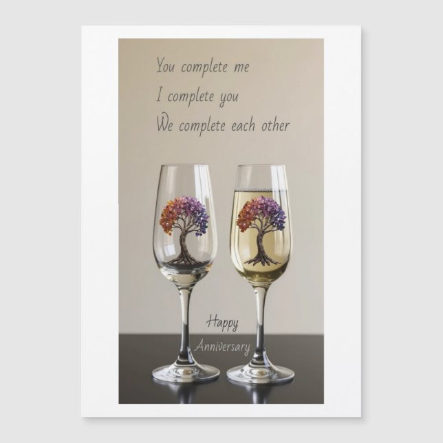 Carte d'anniversaire du Mariage magnétique (Devant)