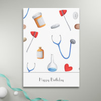 Carte d'anniversaire du médecin de l'équipement ho