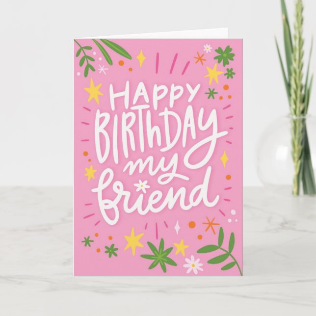 Carte d'anniversaire du meilleur ami (Devant)