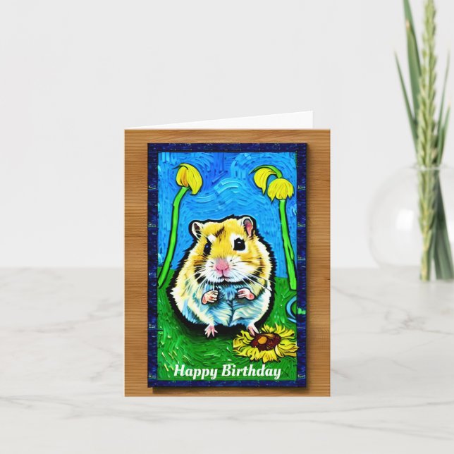 Carte d'anniversaire du mignon Hamster (Devant)