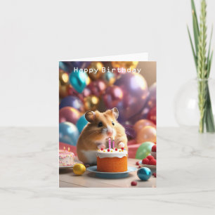 Carte d'anniversaire du mignon Hamster