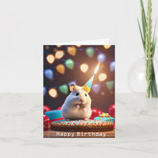 Carte d'anniversaire du mignon Hamster
