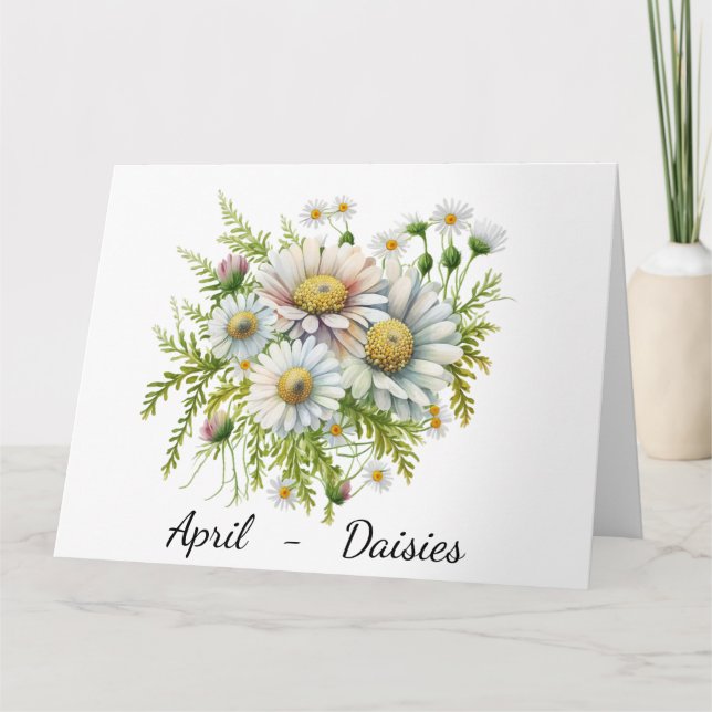 Carte d'anniversaire du mois d'avril (Devant)