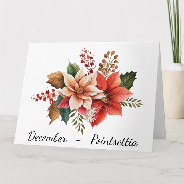 Carte d'anniversaire du mois de décembre (Devant)