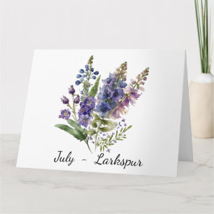 Carte d'anniversaire du mois de juillet