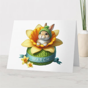 Carte d'anniversaire du mois de mars