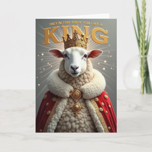 Carte d'anniversaire du mouton royal