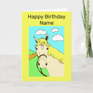 Carte d'anniversaire du Palomino Pony