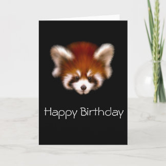 Carte d'anniversaire du Panda rouge mignonne