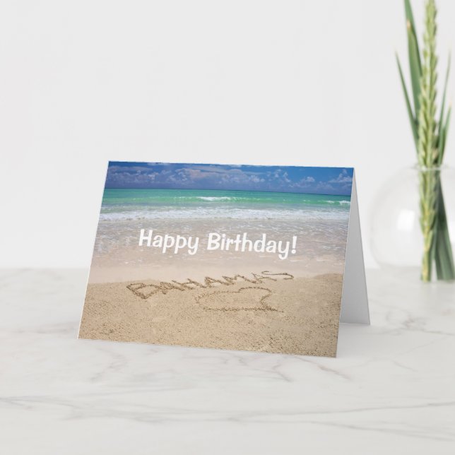 Carte d'anniversaire du paradis tropical (Devant)