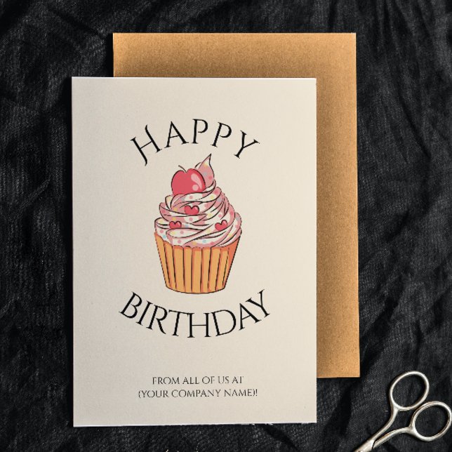 Carte d'anniversaire du patron du collègue employé (Créateur téléchargé)