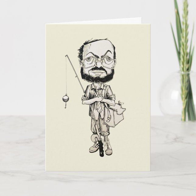 Carte d'anniversaire du pêcheur (Devant)
