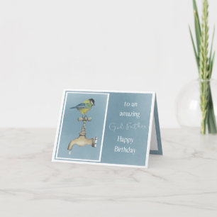 Carte d'anniversaire du père de Dieu - oiseau d'aq
