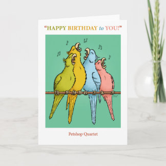 Carte d'anniversaire du Petshop Quartet