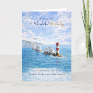 Carte d'anniversaire du phare des Needles de l'île