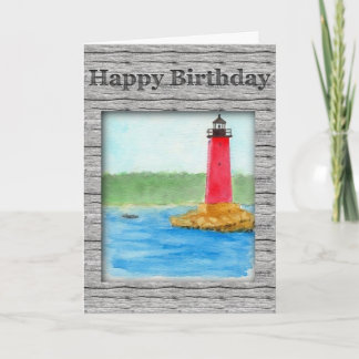 Carte d'anniversaire du phare (grande impression)