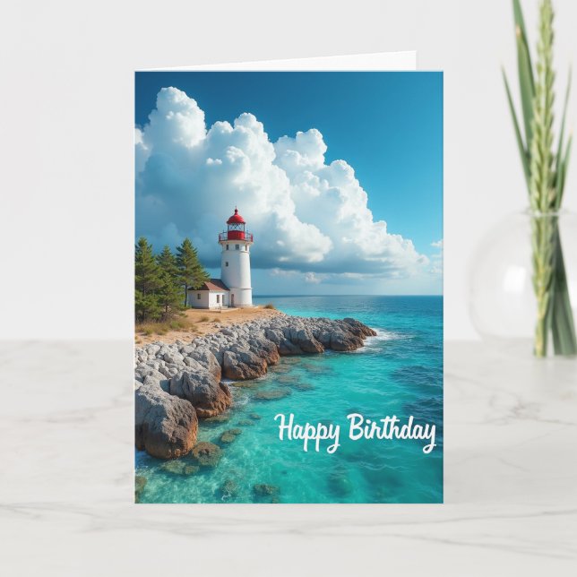 Carte d'anniversaire du phare panoramique (Devant)