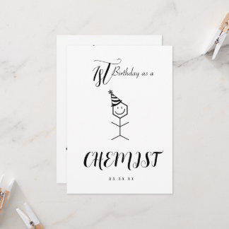 Carte d'anniversaire du pharmacien de chimiste Fun