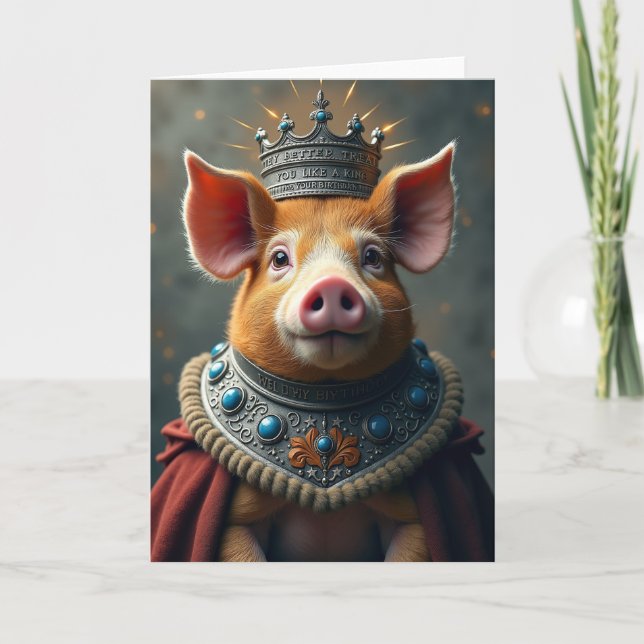 Carte d'anniversaire du Porcelet Royal (Devant)
