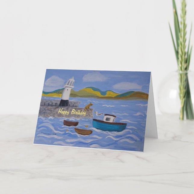 Carte d'anniversaire du port d'Arty St.Ive ajouter (Devant)