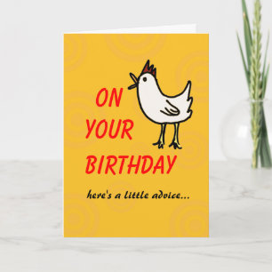 Carte d'anniversaire du poulet du printemps