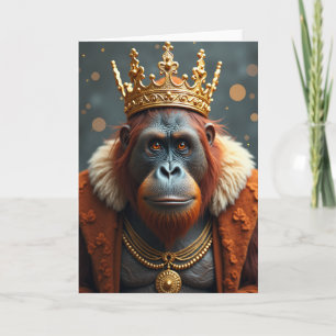 Carte d'anniversaire du primate couronné