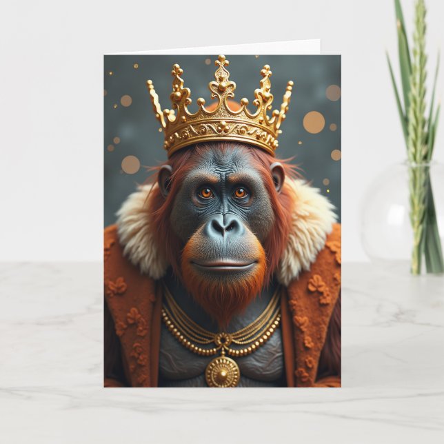 Carte d'anniversaire du primate couronné (Devant)