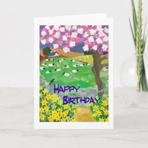 Carte d'anniversaire du printemps