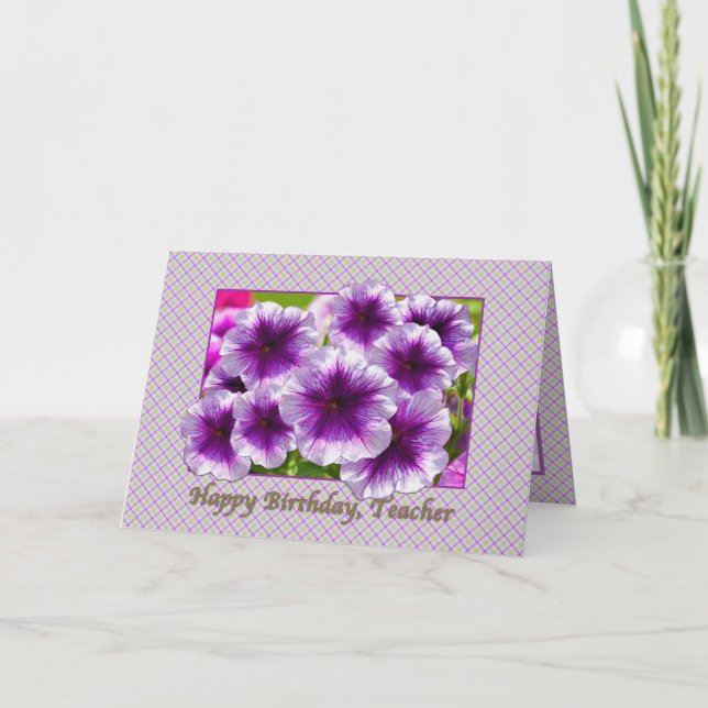 Carte d'anniversaire du professeur avec les (Devant)