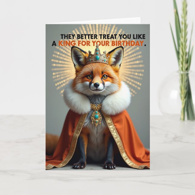 Carte d'anniversaire du Renard Couronné (Devant)