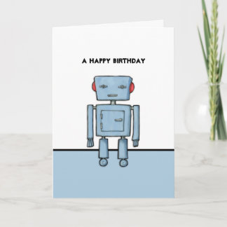 Carte d'anniversaire du robot de jouets