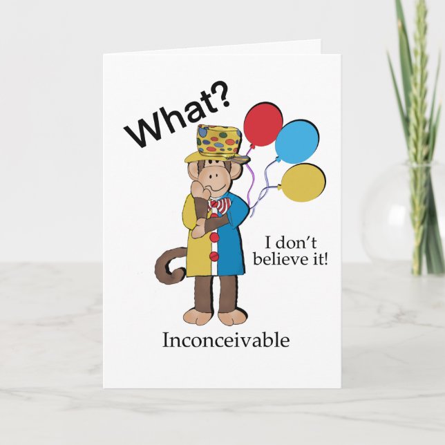 Carte d'anniversaire du singe vieillissant (Devant)
