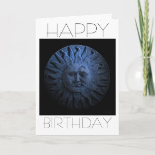 Carte d'anniversaire du soleil et de la lune