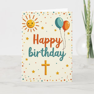 Carte d'anniversaire du Soleil joyeux