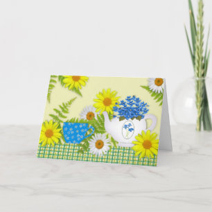 Carte d'anniversaire du thé du jardin