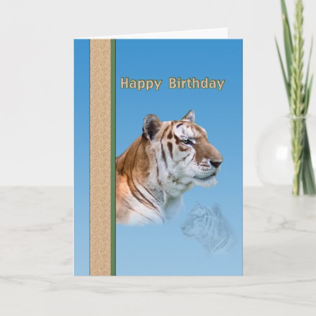 Carte d'anniversaire du tigre (Devant)