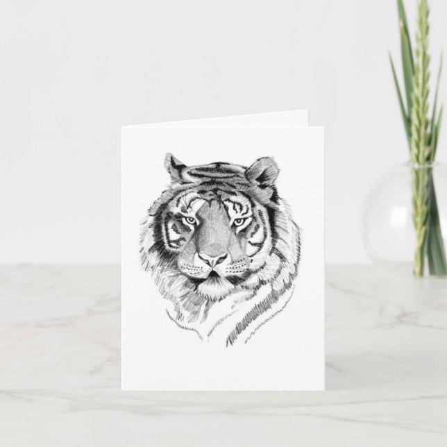 Carte d'anniversaire du tigre (Devant)