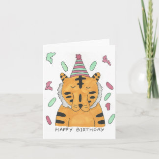 Carte d'anniversaire du tigre