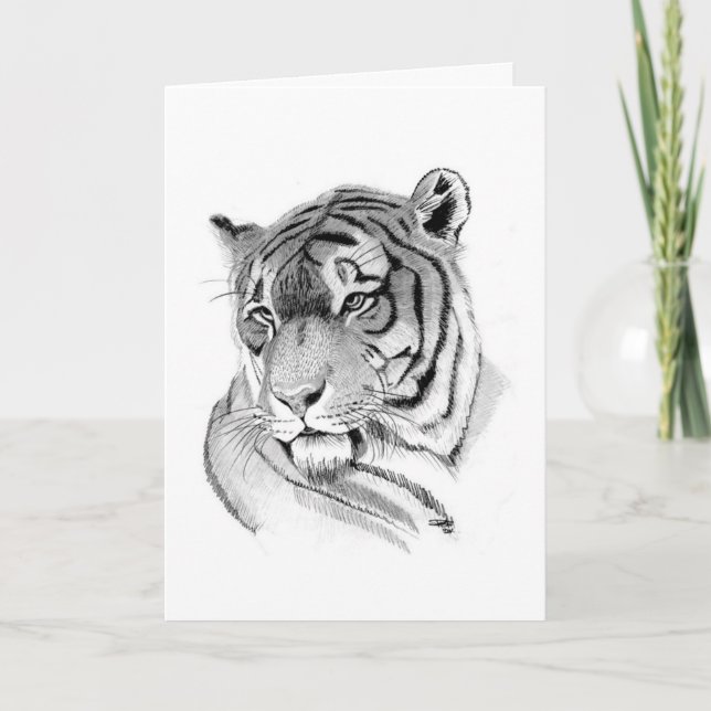 Carte d'anniversaire du tigre (Devant)