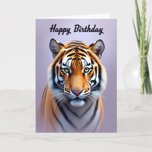 Carte d'anniversaire du Tigre Royal (Devant)