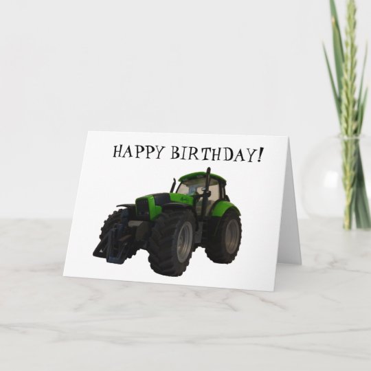 Carte D Anniversaire Du Tracteur Zazzle Fr