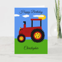 Carte D Anniversaire Du Tracteur Zazzle Fr