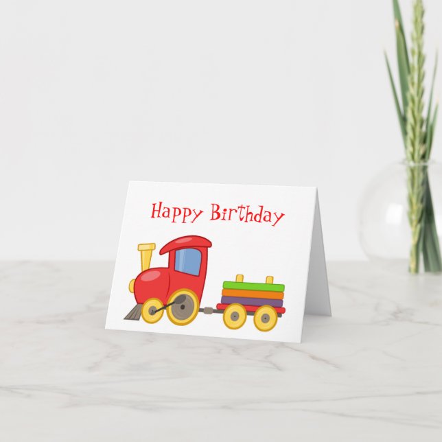 Carte d'anniversaire du train (Devant)