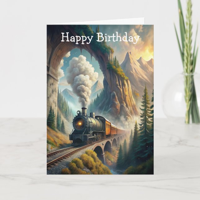 Carte d'anniversaire du train (Devant)