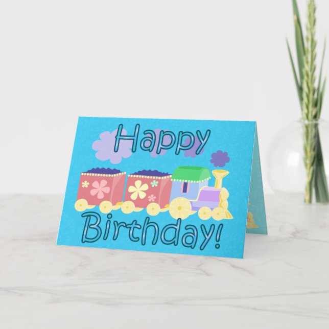 Carte d'anniversaire du train Choo Choo (Devant)