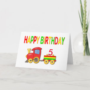 Carte d'anniversaire du train Choo-Choo