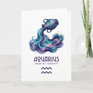Carte d'anniversaire du Verseau